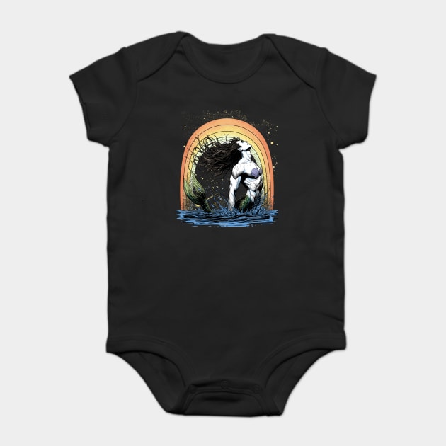 Rainbow Mermen Baby Bodysuit by GoshWow®